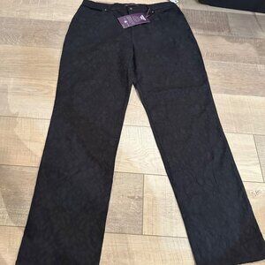 GLORIA VANDERBILT WOMENS NEW LACE BLACK PANTS SIZE 16 AMANDA